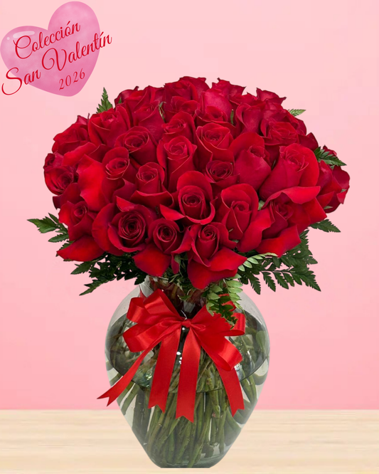 Romance 50 Rosas Pink Rose