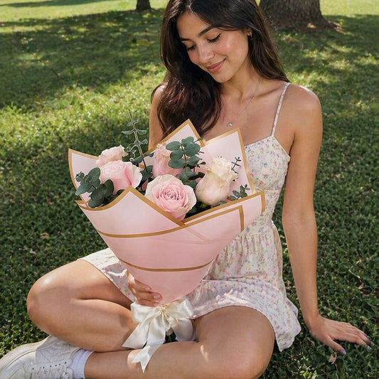 Delicado ramo de rosas rosa pastel perfecto para sorprender con flores elegantes a domicilio en Monterrey | Pink Rose